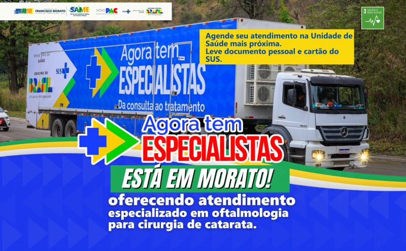 Carreta da Saúde traz atendimento para cirurgia de catarata