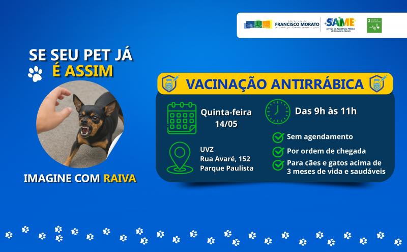 Bora vacinar seus animais de estimação contra a raiva!