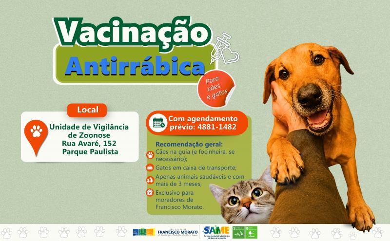 Saiba como vacinar seu pet contra a raiva!